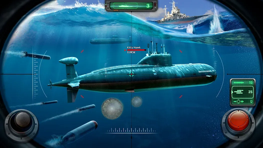 Sea War: Raid (Юбоат)  [МОД Много денег] Screenshot 3