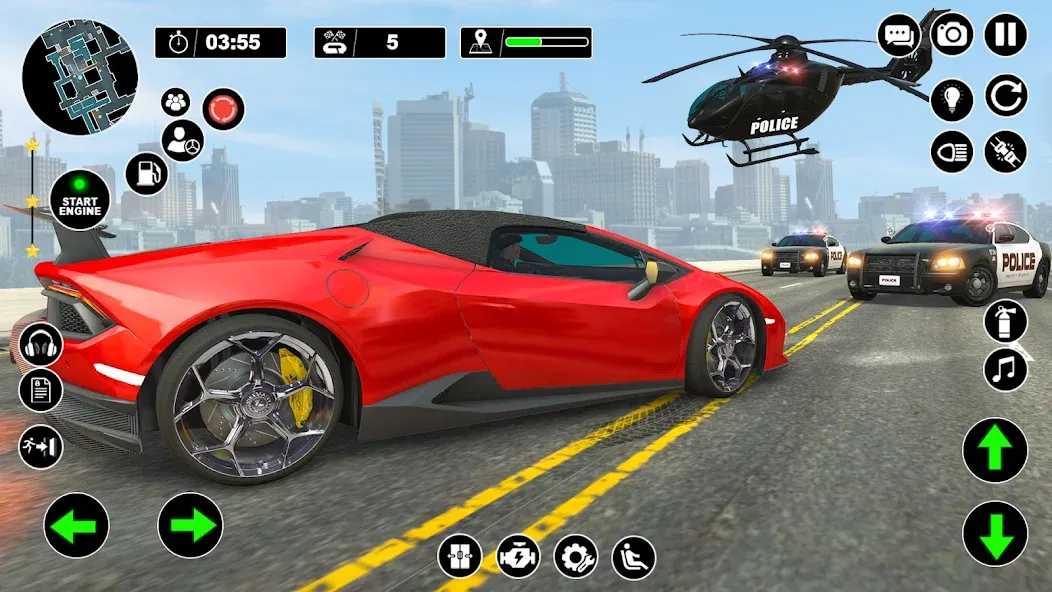 Police Helicopter Chase Game  [МОД Бесконечные деньги] Screenshot 4