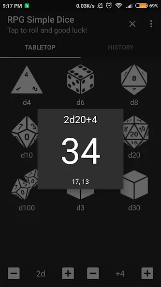 RPG Simple Dice (РПГ Простые Кости)  [МОД Menu] Screenshot 2