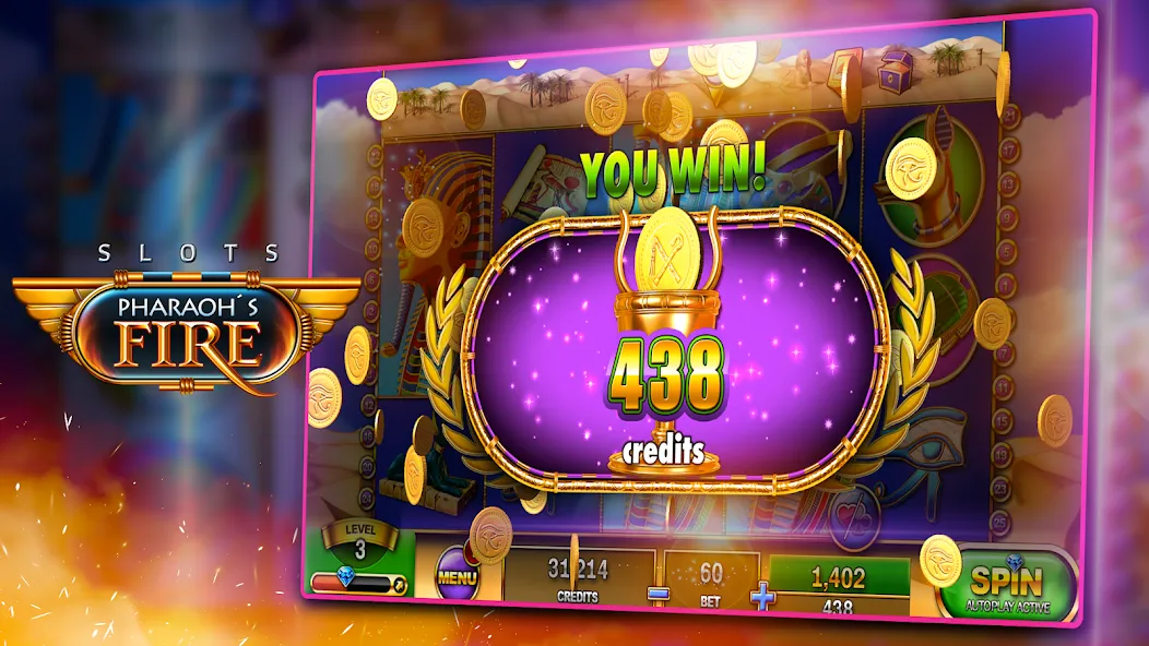 Slots - Pharaoh's Fire (Слоты)  [МОД Много денег] Screenshot 3