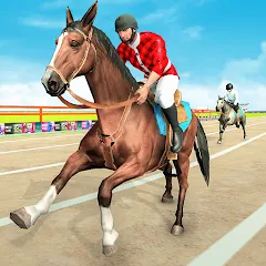 Скачать взлом Mounted Horse Racing Games  [МОД Меню] на Андроид