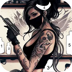 Скачать взлом Tattoo Coloring games [МОД Бесконечные монеты] на Андроид