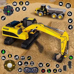Скачать взлом Construction Dump Truck Game (Конструкционный симулятор самосвала) [МОД Много денег] на Андроид