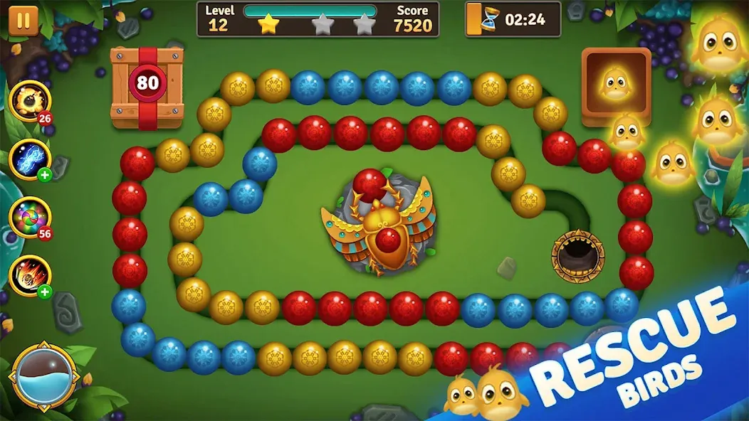 Jungle Marble Blast  [МОД Бесконечные деньги] Screenshot 2