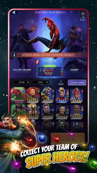 MARVEL Puzzle Quest: Hero RPG (Марвел Пазл Квест)  [МОД Menu] Screenshot 2