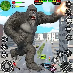 Скачать взлом Giant Gorilla Bigfoot Monster (Энгри Горилла)  [МОД Много денег] на Андроид