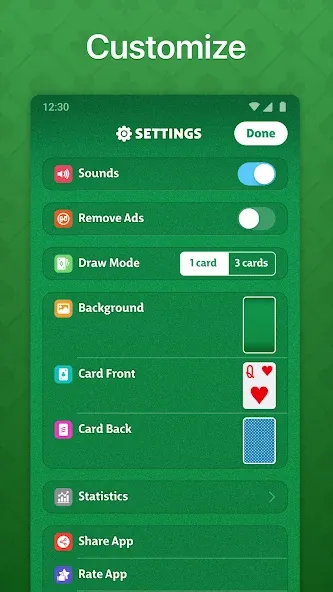 Solitaire - Classic Card Game (Солитер)  [МОД Бесконечные деньги] Screenshot 5