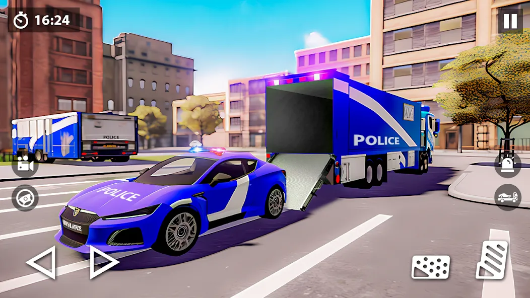 US Police Car Transporter Game (Полицейский транспорт игры)  [МОД Menu] Screenshot 3