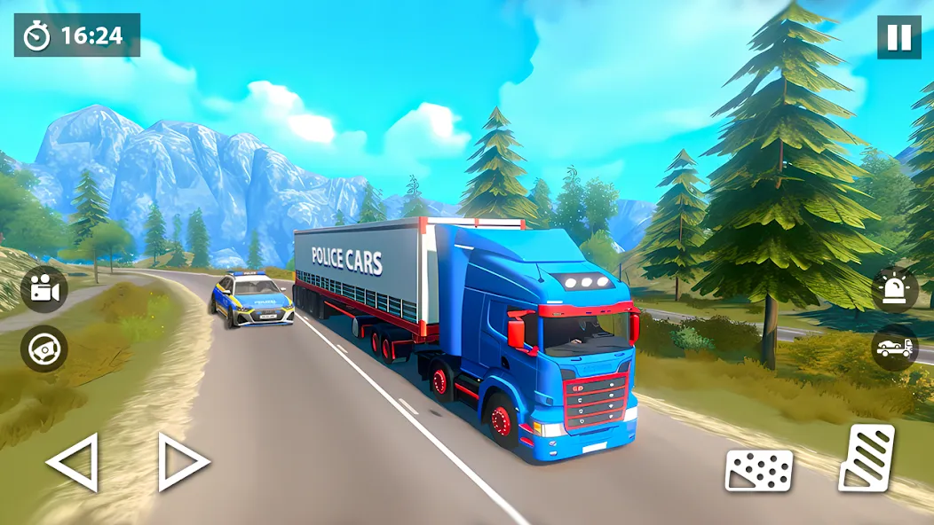 US Police Car Transporter Game (Полицейский транспорт игры)  [МОД Menu] Screenshot 4