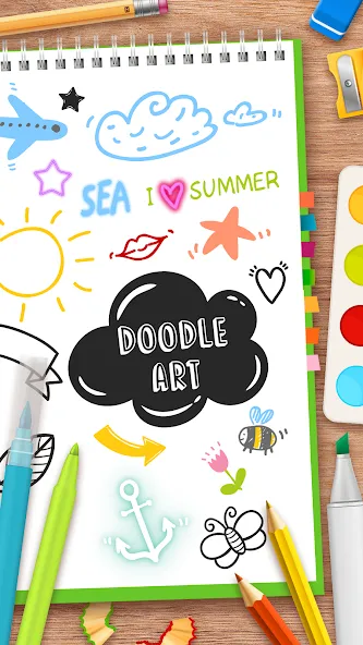 Draw Doodle - Kids drawing  [МОД Unlimited Money] Screenshot 1