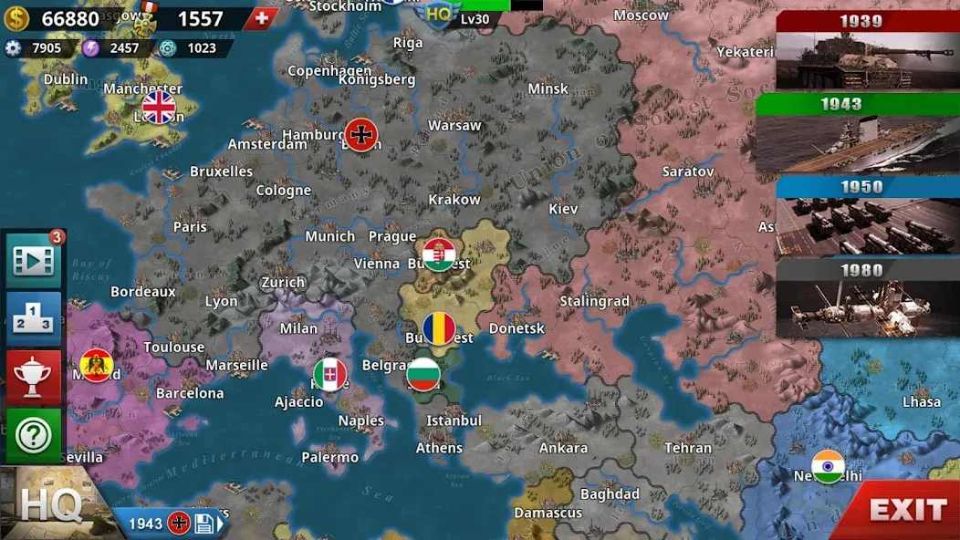 World Conqueror 4-WW2 Strategy (Ворлд Конкерор 4)  [МОД Mega Pack] Screenshot 2