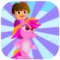 Скачать взлом Dora Riding Pony Escape Jungle (Дора на Пони Едет из Джунглей)  [МОД Бесконечные монеты] на Андроид