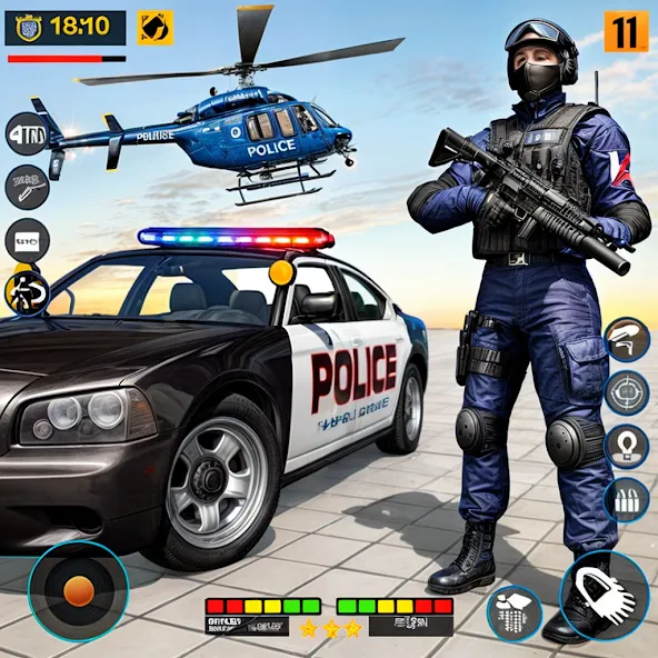 US Police Shooting Crime City  [МОД Menu] Screenshot 1