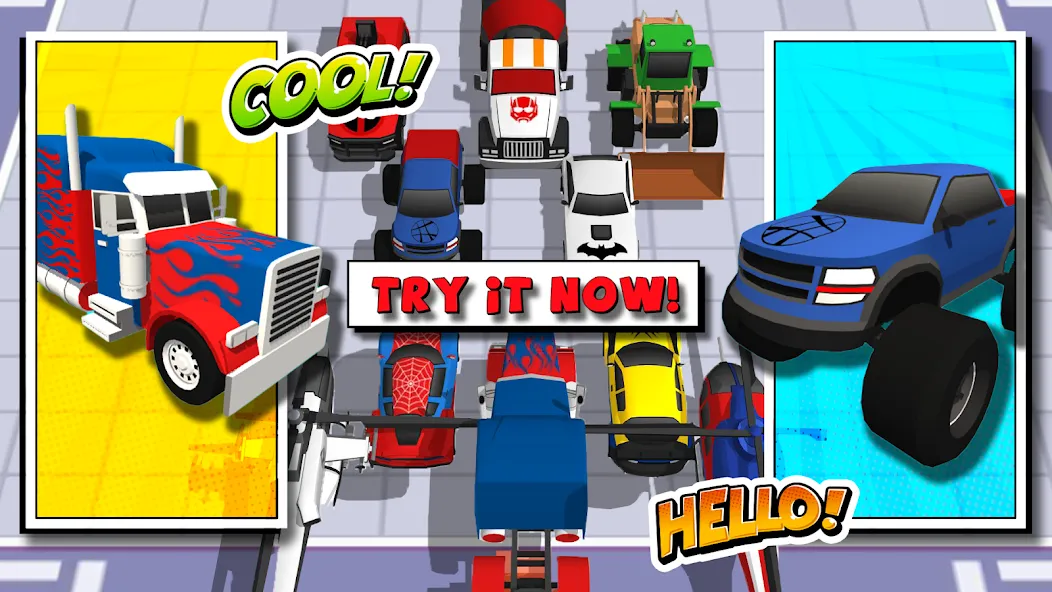 Superhero Car Merge Battle  [МОД Menu] Screenshot 2