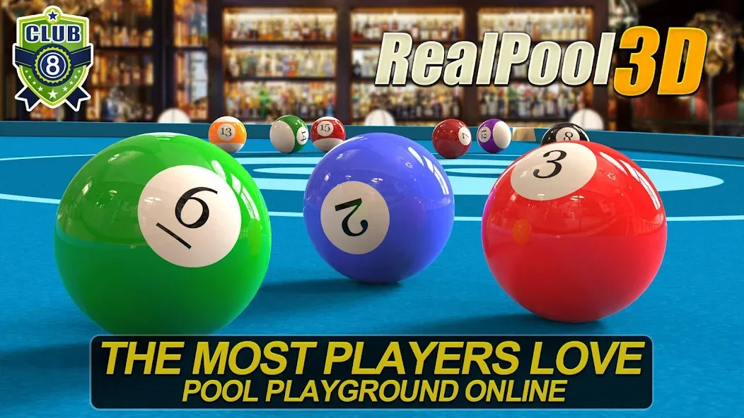 Real Pool 3D Online 8Ball Game (Реал Пул 3Д Онлайн 8Бол Гейм)  [МОД Menu] Screenshot 1