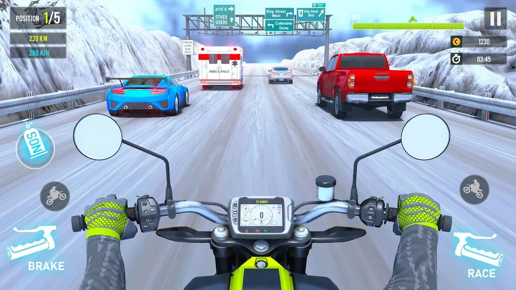 Moto Traffic Bike Race Game 3d (Мото Трафик Байк Рейс Гейм 3д)  [МОД Unlocked] Screenshot 3