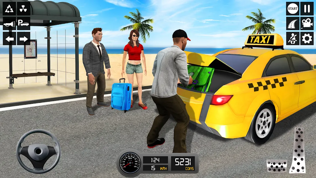 Taxi Simulator 3d Taxi Sim  [МОД Mega Pack] Screenshot 1