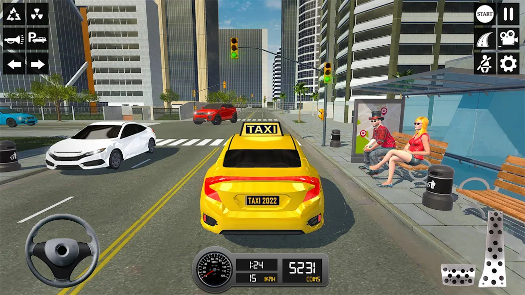 Taxi Simulator 3d Taxi Sim  [МОД Mega Pack] Screenshot 2