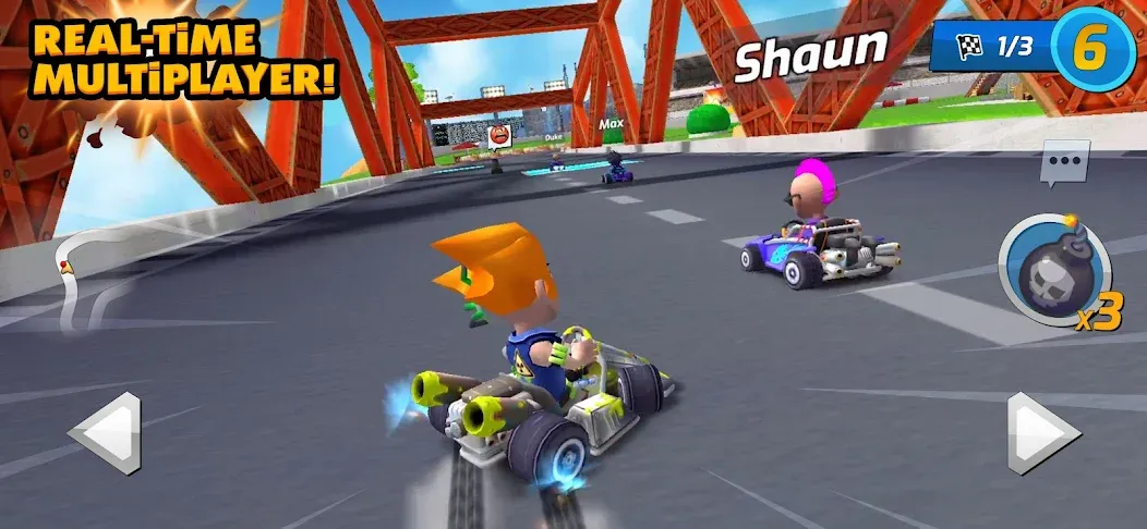 Boom Karts Multiplayer Racing (Бум Картс Мультиплеер Рейсинг)  [МОД Menu] Screenshot 1