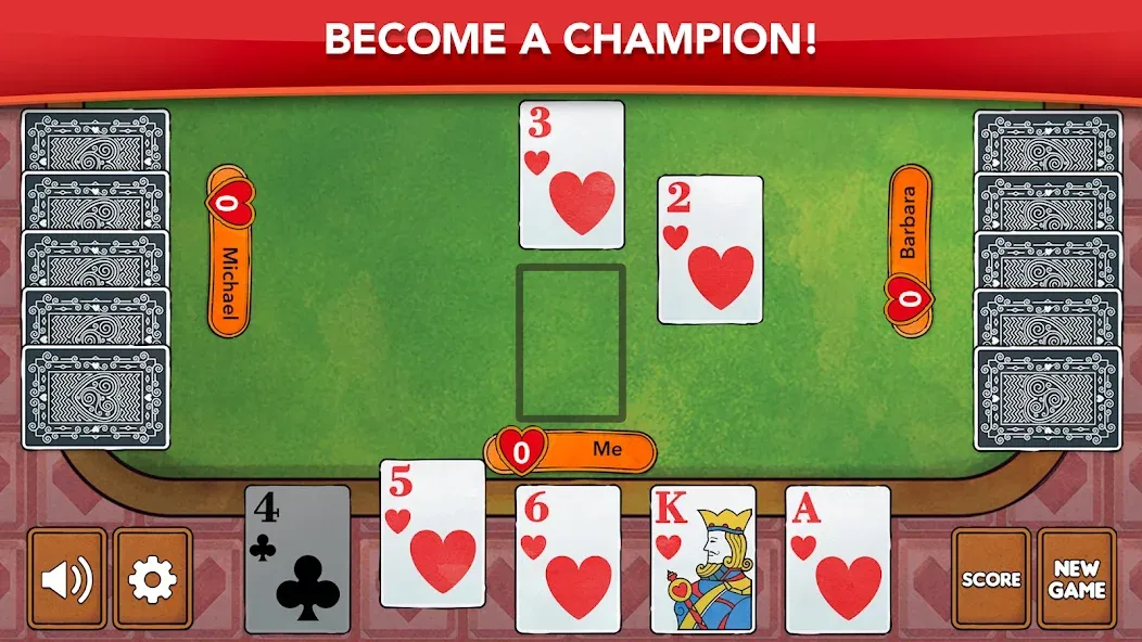 Hearts - Card Game Classic (Хартс)  [МОД Бесконечные деньги] Screenshot 2