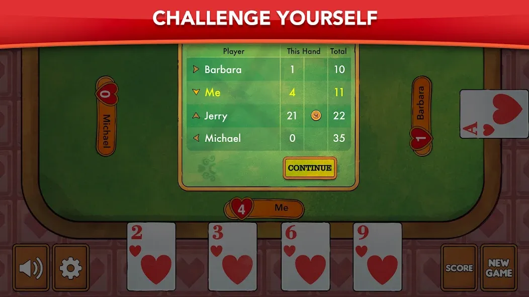 Hearts - Card Game Classic (Хартс)  [МОД Бесконечные деньги] Screenshot 4