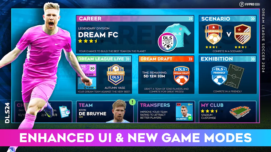 Dream League Soccer 2024 (Дрим Лиг Соккер 2023)  [МОД Unlimited Money] Screenshot 1