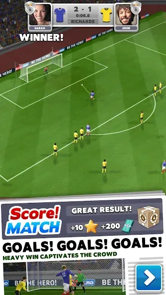 Score! Match - PvP Soccer  [МОД Mega Pack] Screenshot 1