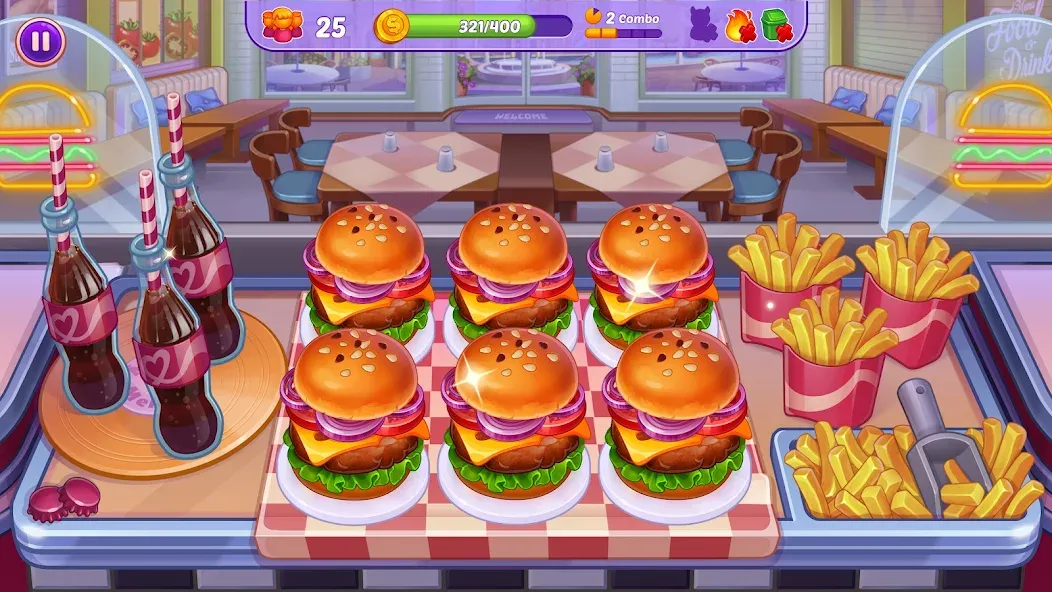 Cooking Crush - Cooking Game (Кукинг Краш)  [МОД Все открыто] Screenshot 1