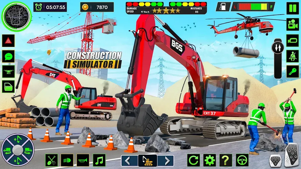 Real Road Construction Games (Реал Роад Конструкшн Геймс)  [МОД Unlimited Money] Screenshot 5