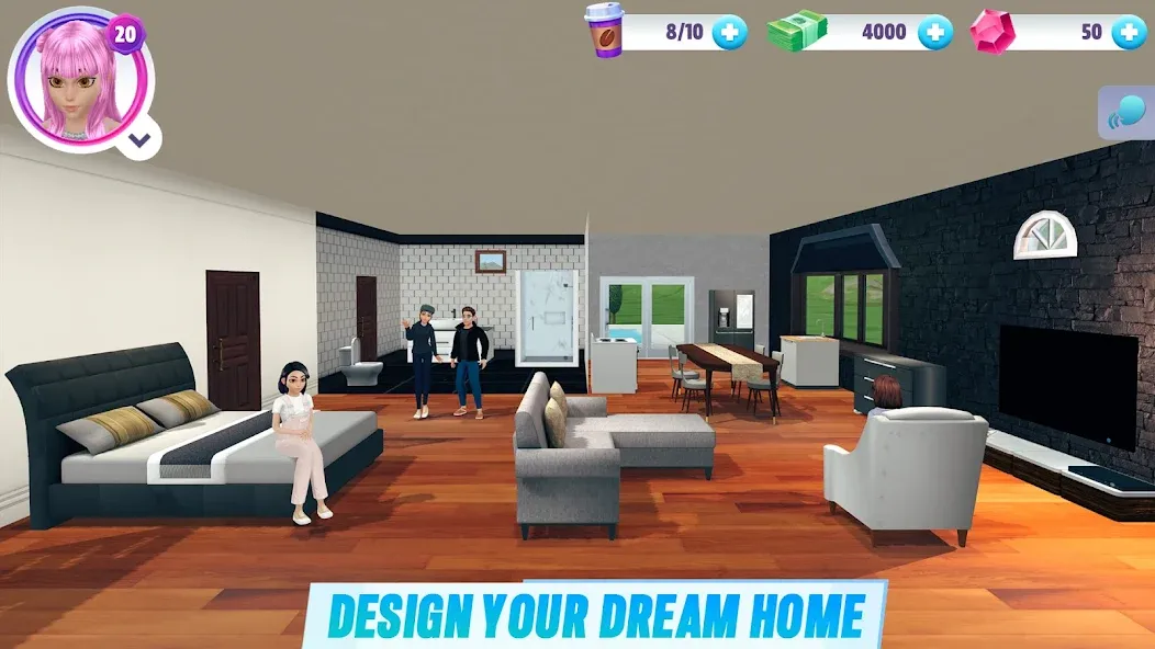 Virtual Sim Story: Home & Life (Виртуальная история симулятора)  [МОД Unlimited Money] Screenshot 2