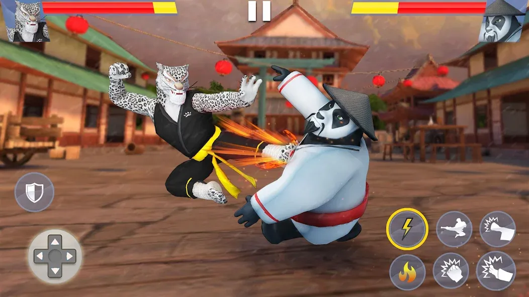 Kung Fu Animal: Fighting Games (Кунгфу животное)  [МОД Бесконечные монеты] Screenshot 2