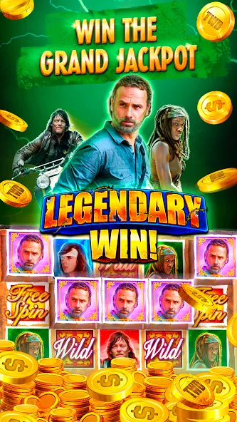 The Walking Dead Casino Slots (Зе Вокинг Дед Казино Слотс)  [МОД Бесконечные монеты] Screenshot 5