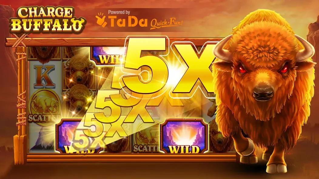 Charge Buffalo Slot-TaDa Games (Чардж Буффало Слот)  [МОД Mega Pack] Screenshot 1