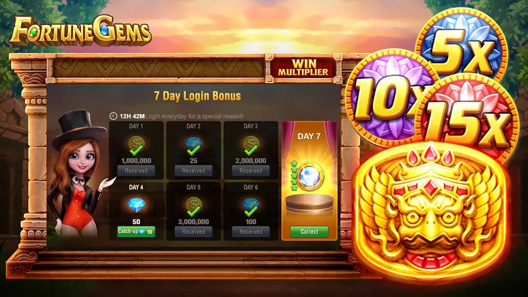 Slot Fortune Gems-TaDa Games (Слот Форчун Гемс)  [МОД Menu] Screenshot 3