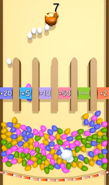 Eggs & Chickens: Cut Rope Game (Яйца и куры)  [МОД Много монет] Screenshot 4