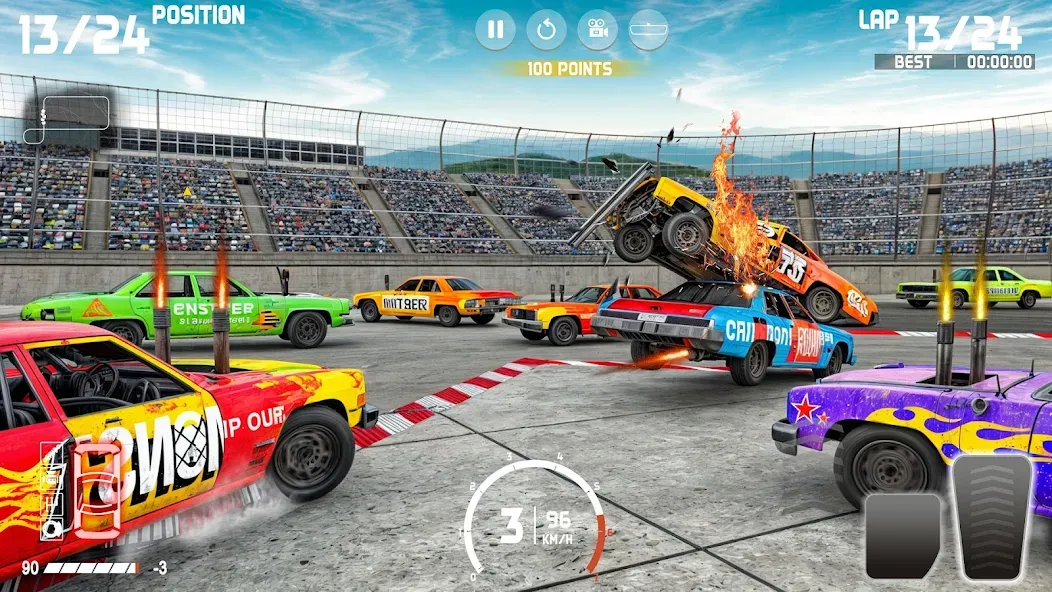 Demolition Derby: Car Games  [МОД Бесконечные деньги] Screenshot 4