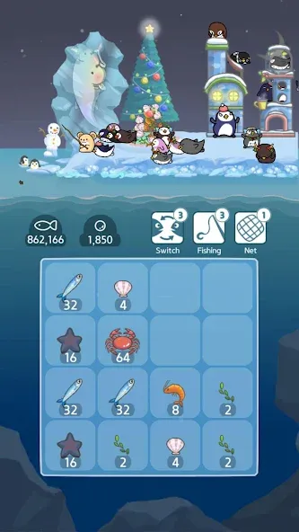 2048 Penguin Island  [МОД Все открыто] Screenshot 1