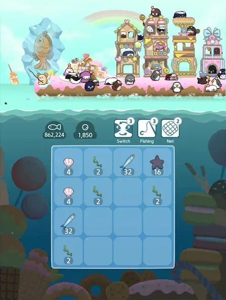 2048 Penguin Island  [МОД Все открыто] Screenshot 4