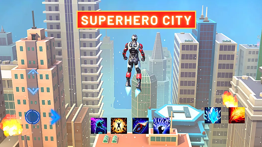 Super hero Flying iron jet man  [МОД Много денег] Screenshot 2