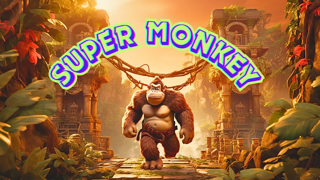 Monkey jungle run kong gorilla  [МОД Бесконечные деньги] Screenshot 1