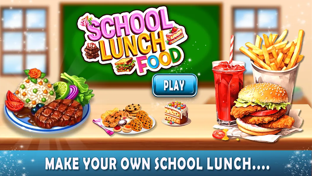 Lunch Box cooking Games 2023 (ШКОЛЬНЫЙ ОБЕД ПРИГОТОВЛЕНИЕ ПИЩИ Создание поваров)  [МОД Mega Pack] Screenshot 4