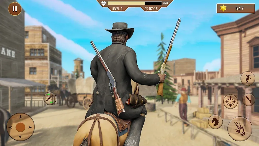 West Cowboy Shooting Games 3D  [МОД Unlocked] Screenshot 1