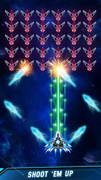 Space shooter - Galaxy attack (Спейс шутер)  [МОД Меню] Screenshot 1