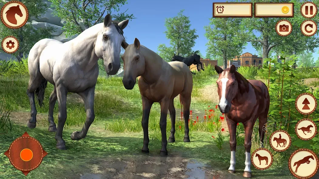 Virtual Wild Horse Family Sim (Виртуальное семейство диких лошадей)  [МОД Много денег] Screenshot 5