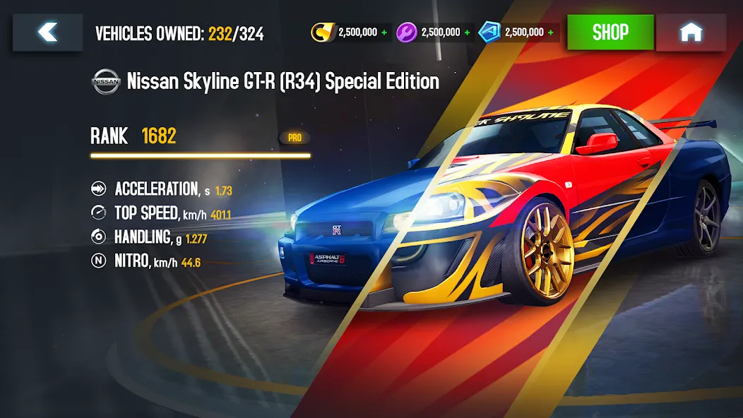 Asphalt 8 - Car Racing Game (Асфальт 8)  [МОД Unlocked] Screenshot 2