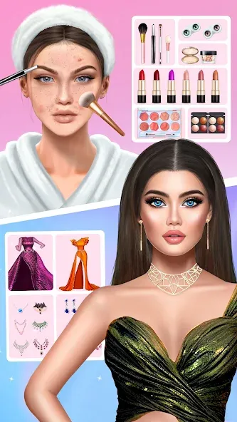 DIY Makeup: Beauty Makeup Game  [МОД Много монет] Screenshot 1