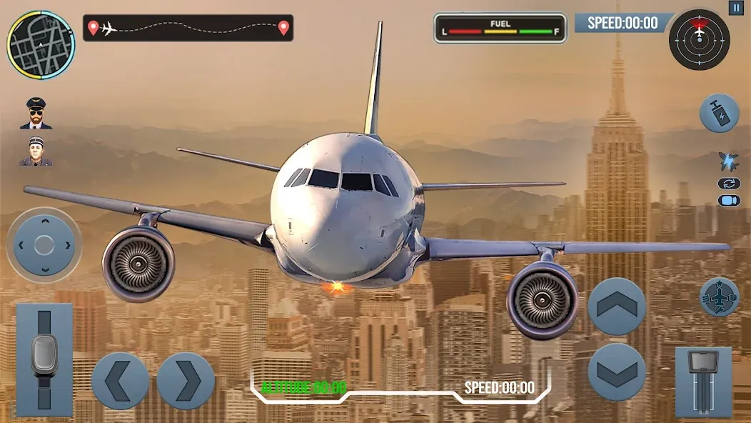 Airplane Simulator Plane Games  [МОД Все открыто] Screenshot 1