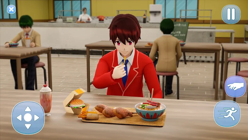 Anime Boy High School Life 3d  [МОД Много монет] Screenshot 2