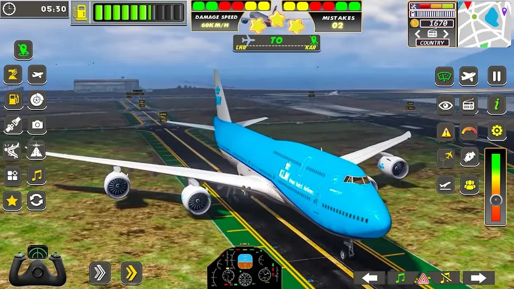 Real Flight Sim Airplane Games (Реал Флайт Сим Авиасимуляторы игры на самолеты)  [МОД Меню] Screenshot 2