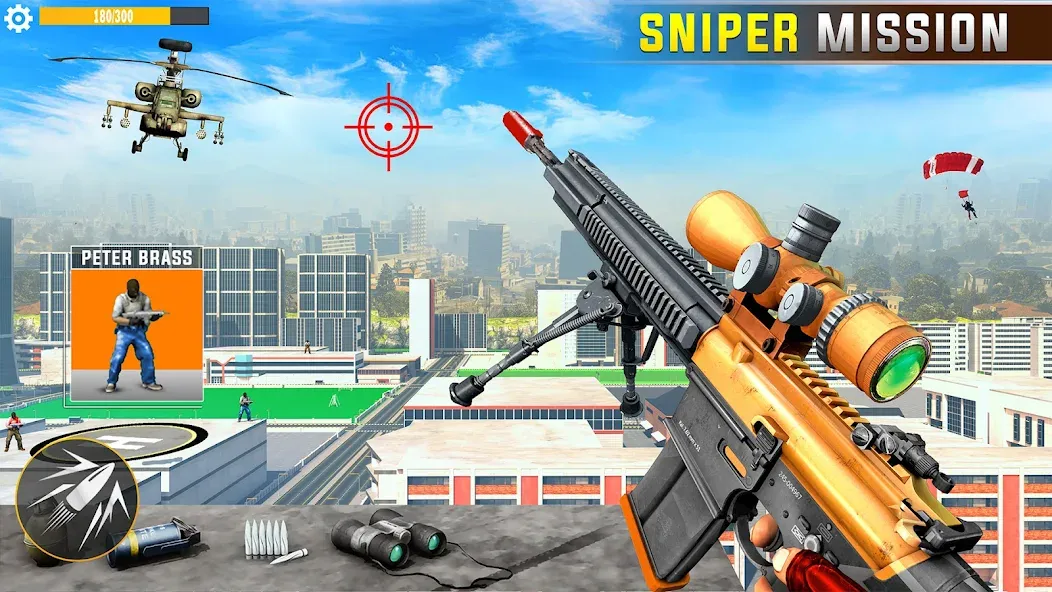 Banduk Game - Sniper Gun Games (Снайперская Война 3D)  [МОД Много денег] Screenshot 2